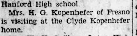 Visiting Clyde Kopenhefer home